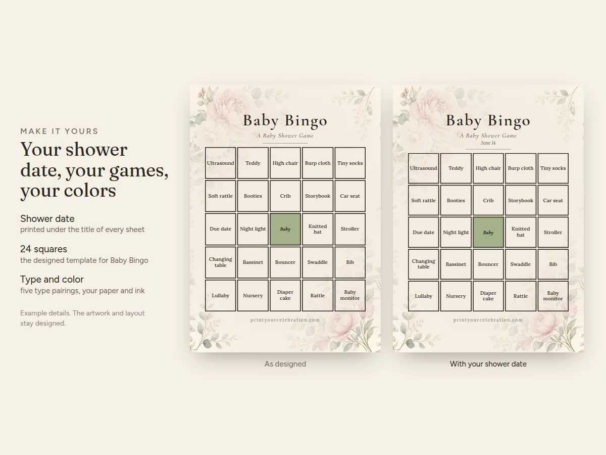 Example Romantic Watercolor Wildflower — Personalization example