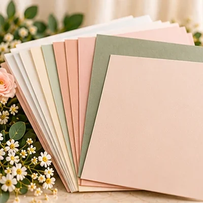 Stack of pastel cardstock sheets