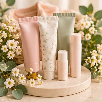 Hand cream and lip balm gift set